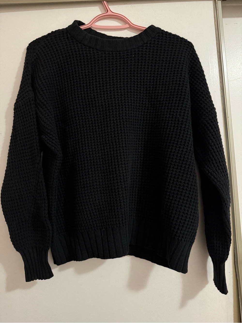 American Eagle Outfitters Waffle-Knit Crewneck Sweater